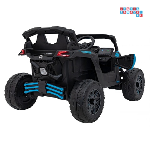 [CA003] Mocny Maverick ATV CAN-AM Buggy 4X200W 24V/5Ah EVA, pokrowiec, pilot LED, MP3, BT - niebieski