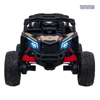 Buggy Maverick ATV CAN-AM na akumulator - beżowy, 4x200W 24V/5Ah, pilot, EVA, pokrowiec, LED, MP3, BT [CA003]