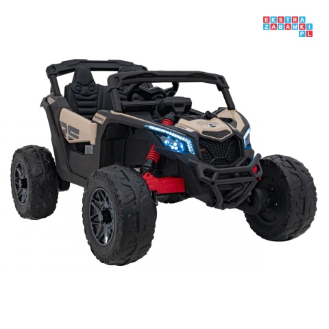 [CA003] Mocny Maverick ATV CAN-AM Buggy 4X200W 24V/5Ah EVA, pokrowiec, pilot LED, MP3, BT - khaki
