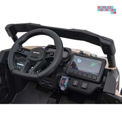 [CA003] Mocny Maverick ATV CAN-AM Buggy 4X200W 24V/5Ah EVA, pokrowiec, pilot LED, MP3, BT - khaki
