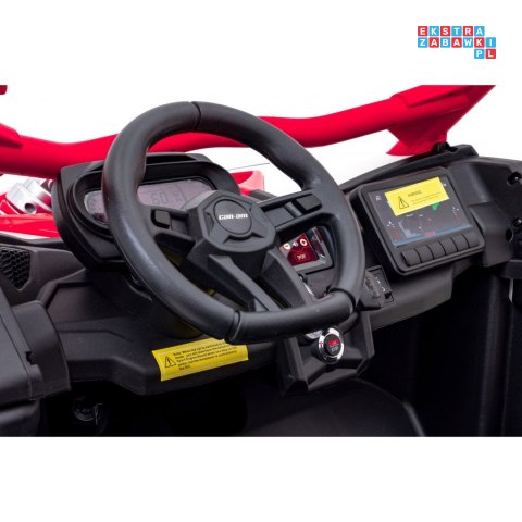 [DK-CA001] Buggy Maverick Turbo RR dwuosobowy 4x200W 24V/14Ah koła EVA, ekoskóra, LED - czerwony