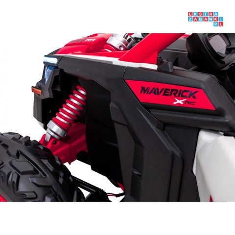 [DK-CA001] Buggy Maverick Turbo RR dwuosobowy 4x200W 24V/14Ah koła EVA, ekoskóra, LED - czerwony