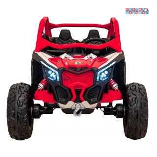 Maverick Turbo RR buggy na akumulator 4x4 - czerwony, 4x200W, koła EVA, ekoskóra, LED [CA001]