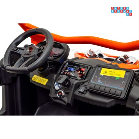 [DK-CA001] Buggy Maverick Turbo RR dwuosobowy 4x200W 24V/14Ah koła EVA, ekoskóra, LED - pomarańczowy