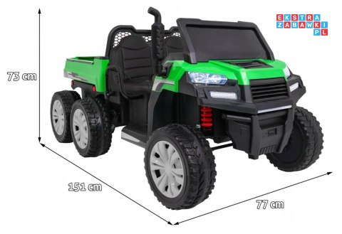 [PA.A730-2.ZIE] Farmer truck dwuosobowy na akumulator 4x35W 12V/14Ah - zielony