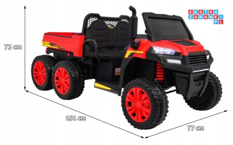 [PA.A730-2.CR] Farmer truck dwuosobowy na akumulator 4x35W 24V/7Ah - czerwony [S]