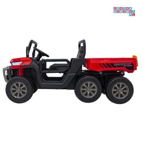 [XMX-623B] Pojazd Farmer Truck Speed 900 4x45W 12V/10Ah na akumulator EVA ekoskóra elektryczny kiper - czerwony