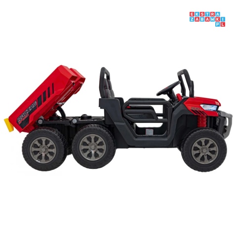 [XMX-623B] Pojazd Farmer Truck Speed 900 4x45W 12V/10Ah na akumulator EVA ekoskóra elektryczny kiper - czerwony
