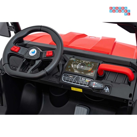 [XMX-623B] Pojazd Farmer Truck Speed 900 4x45W 12V/10Ah na akumulator EVA ekoskóra elektryczny kiper - czerwony