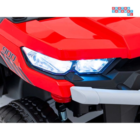 [XMX-623B] Pojazd Farmer Truck Speed 900 4x45W 12V/10Ah na akumulator EVA ekoskóra elektryczny kiper - czerwony