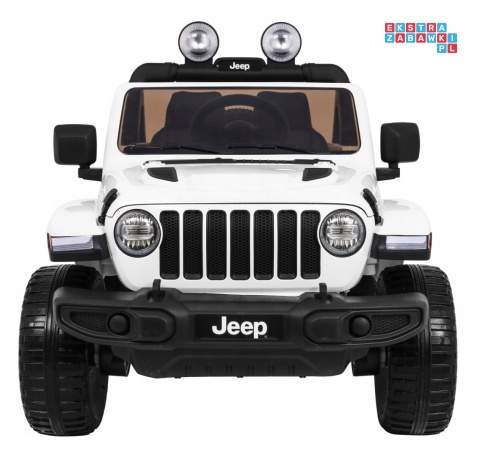 [JWR555] Jeep Wrangler Rubicon 4X45W 12V/10Ah EVA, pokrowiec, pilot, LED, MP3, BT - biały