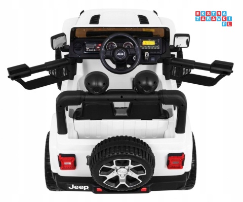 [JWR555] Jeep Wrangler Rubicon 4X45W 12V/10Ah EVA, pokrowiec, pilot, LED, MP3, BT - biały
