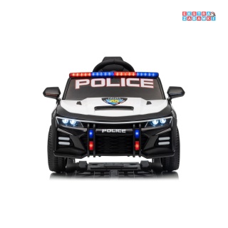 Białe Auto policyjne 911 Agency na akumulator - 4x35W, 12V/10Ah, megafon, syrena, LED, EVA - [XMX-629]