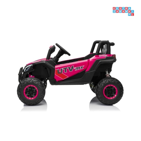 [XMX-631] Buggy Madman UTV-MX na akumulator 4x35W 12V/10Ah EVA LED ekoskóra - różowy