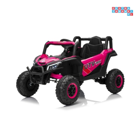 [XMX-631] Buggy Madman UTV-MX na akumulator 4x35W 12V/10Ah EVA LED ekoskóra - różowy