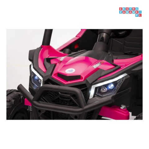 [XMX-631] Buggy Madman UTV-MX na akumulator 4x35W 12V/10Ah EVA LED ekoskóra - różowy