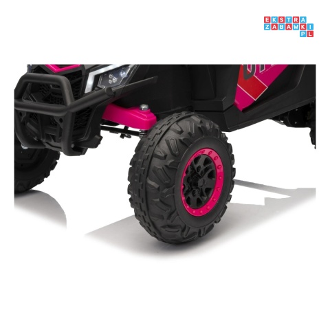 [XMX-631] Buggy Madman UTV-MX na akumulator 4x35W 12V/10Ah EVA LED ekoskóra - różowy