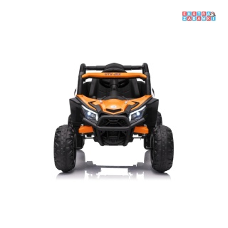 Madman UTV-MX buggy na akumulator 4x4 - pomarańczowy, 4x35W, EVA, LED, ekoskóra [XMX-631]