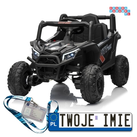 [XMX-631] Buggy Madman UTV-MX na akumulator 4x35W 12V/10Ah EVA LED ekoskóra - czarny