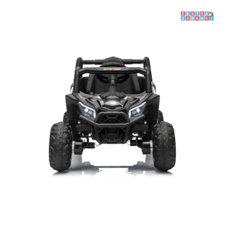 Czarny Madman UTV-MX buggy na akumulator 4x4 - czarny, 4x35W, 12V/10Ah, EVA, LED, ekoskóra [XMX-631]
