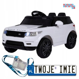 [HL-1638] Auto Start Run z pilotem na akumulator 12V/4.5Ah 2x30W MP3 LED pilot pokrowiec - biały