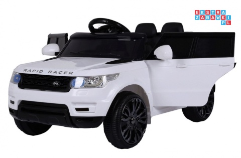 [HL-1638] Auto Start Run z pilotem na akumulator 12V/4.5Ah 2x30W MP3 LED pilot pokrowiec - biały