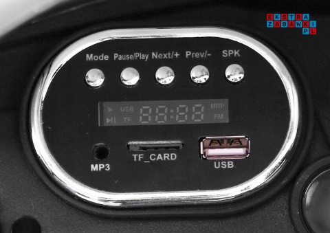 [outlet] [HL-1638] Auto Start Run z pilotem na akumulator 12V/4.5Ah 2x30W MP3 LED pilot pokrowiec - czarny