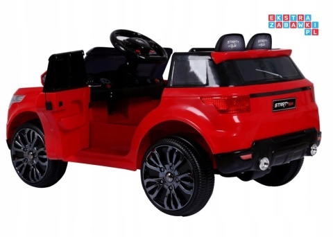 [HL-1638] Auto Start Run z pilotem na akumulator 12V/4.5Ah 2x30W MP3 LED pilot pokrowiec - czerwony