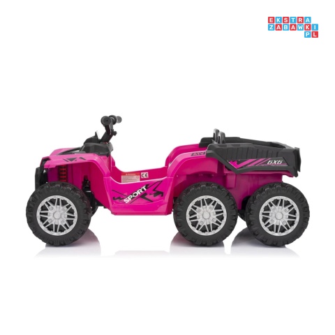 [HL699] Quad Sport TX ATV z paką 4x35W 24V/7Ah EVA ekoskóra bluetooth - różowy