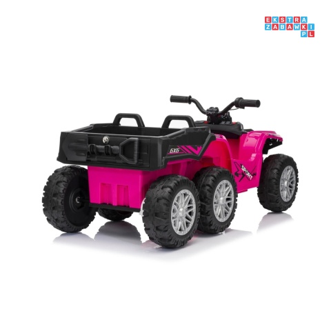 [HL699] Quad Sport TX ATV z paką 4x35W 24V/7Ah EVA ekoskóra bluetooth - różowy