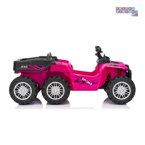 [HL699] Quad Sport TX ATV z paką 4x35W 24V/7Ah EVA ekoskóra bluetooth - różowy