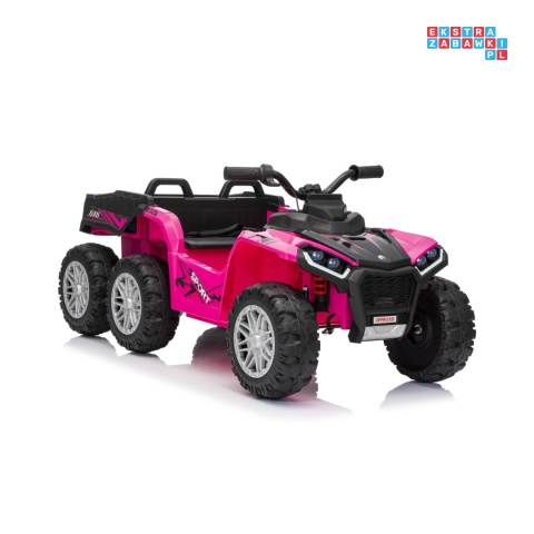 [HL699] Quad Sport TX ATV z paką 4x35W 24V/7Ah EVA ekoskóra bluetooth - różowy
