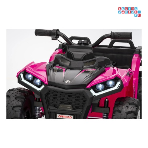 [HL699] Quad Sport TX ATV z paką 4x35W 24V/7Ah EVA ekoskóra bluetooth - różowy