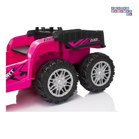 [HL699] Quad Sport TX ATV z paką 4x35W 24V/7Ah EVA ekoskóra bluetooth - różowy