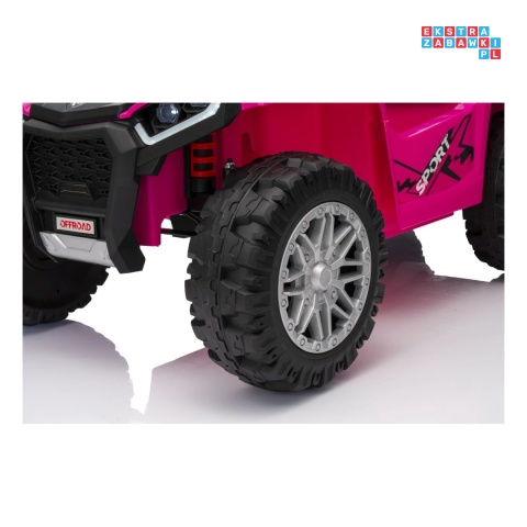 [HL699] Quad Sport TX ATV z paką 4x35W 24V/7Ah EVA ekoskóra bluetooth - różowy