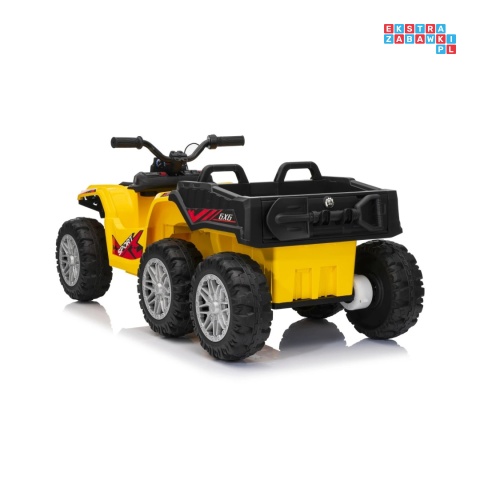 [HL699] Quad Sport TX ATV z paką 4x35W 24V/7Ah EVA ekoskóra bluetooth - żółty