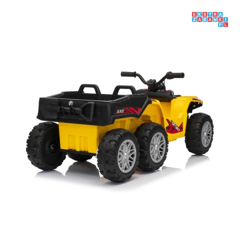 [HL699] Quad Sport TX ATV z paką 4x35W 24V/7Ah EVA ekoskóra bluetooth - żółty