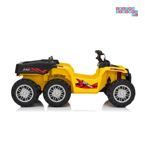[HL699] Quad Sport TX ATV z paką 4x35W 24V/7Ah EVA ekoskóra bluetooth - żółty