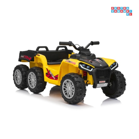 [HL699] Quad Sport TX ATV z paką 4x35W 24V/7Ah EVA ekoskóra bluetooth - żółty