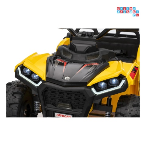 [HL699] Quad Sport TX ATV z paką 4x35W 24V/7Ah EVA ekoskóra bluetooth - żółty