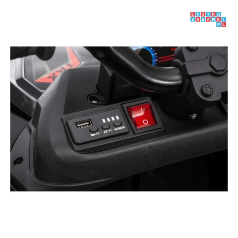[HL699] Quad Sport TX ATV z paką 4x35W 24V/7Ah EVA ekoskóra bluetooth - czarny