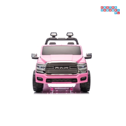 [JJ2599] Auto Ram 3500 na akumulator 2x200W 24V/7Ah ekosóra EVA LED bluetooth - różowy