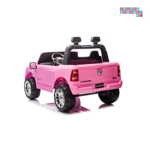 [JJ2599] Auto Ram 3500 na akumulator 2x200W 24V/7Ah ekosóra EVA LED bluetooth - różowy