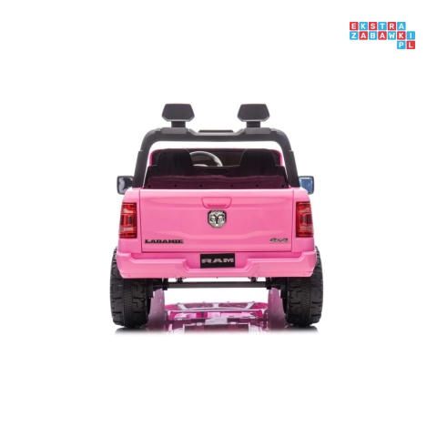 [JJ2599] Auto Ram 3500 na akumulator 2x200W 24V/7Ah ekosóra EVA LED bluetooth - różowy