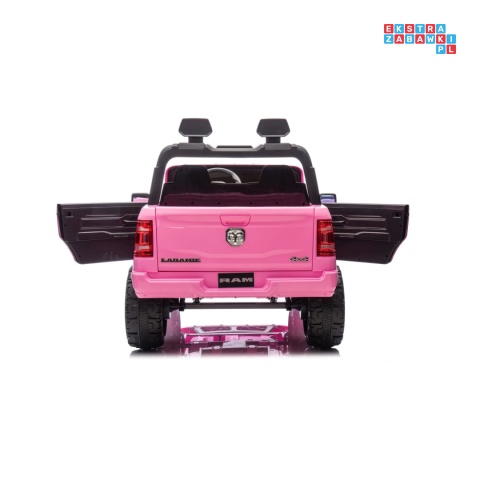 [JJ2599] Auto Ram 3500 na akumulator 2x200W 24V/7Ah ekosóra EVA LED bluetooth - różowy