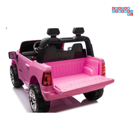 [JJ2599] Auto Ram 3500 na akumulator 2x200W 24V/7Ah ekosóra EVA LED bluetooth - różowy