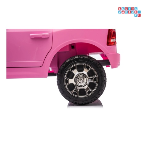 [JJ2599] Auto Ram 3500 na akumulator 2x200W 24V/7Ah ekosóra EVA LED bluetooth - różowy