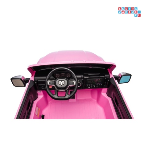 [JJ2599] Auto Ram 3500 na akumulator 2x200W 24V/7Ah ekosóra EVA LED bluetooth - różowy