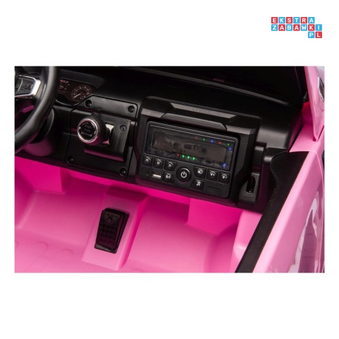 [JJ2599] Auto Ram 3500 na akumulator 2x200W 24V/7Ah ekosóra EVA LED bluetooth - różowy