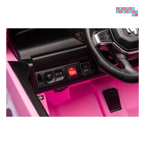 [JJ2599] Auto Ram 3500 na akumulator 2x200W 24V/7Ah ekosóra EVA LED bluetooth - różowy